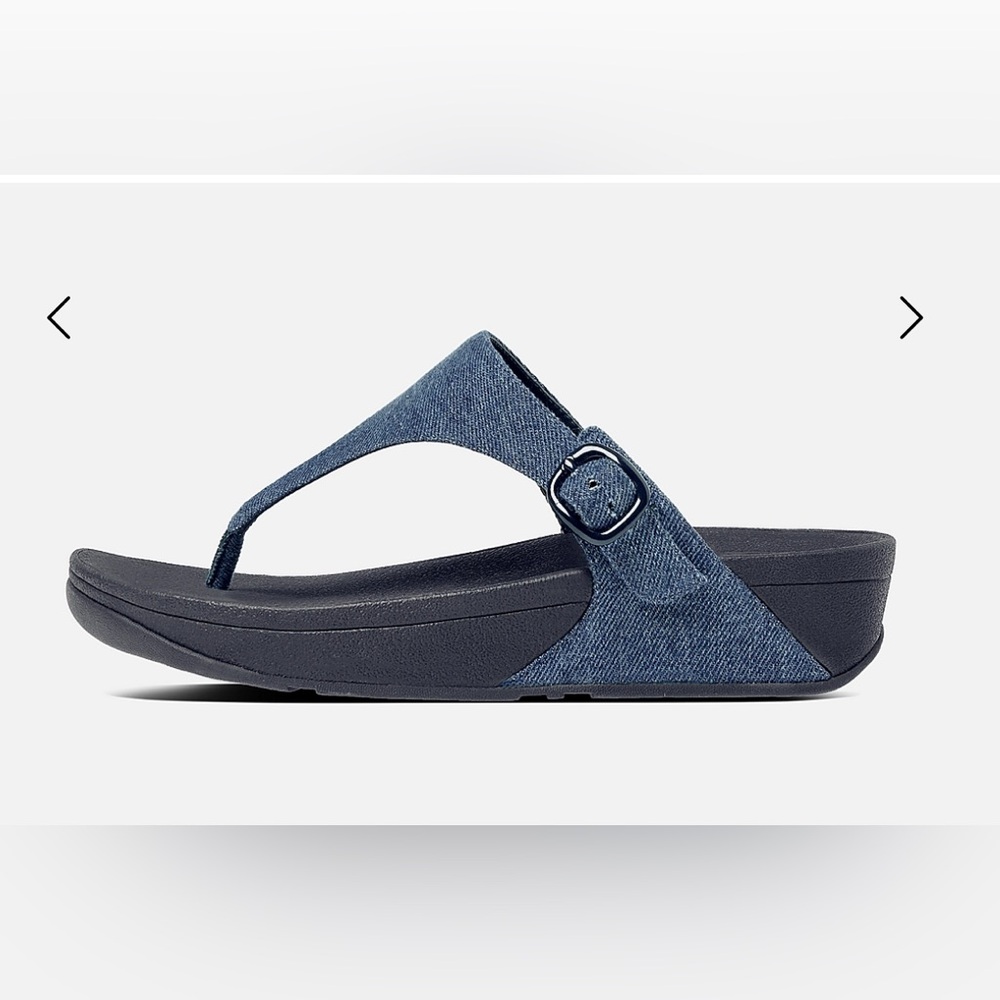 FitFlop The Skinny Denim Toe-Thong Sandals Women’s Size 6 Comfort Flip Flops - Picture 3 of 10